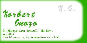 norbert onozo business card